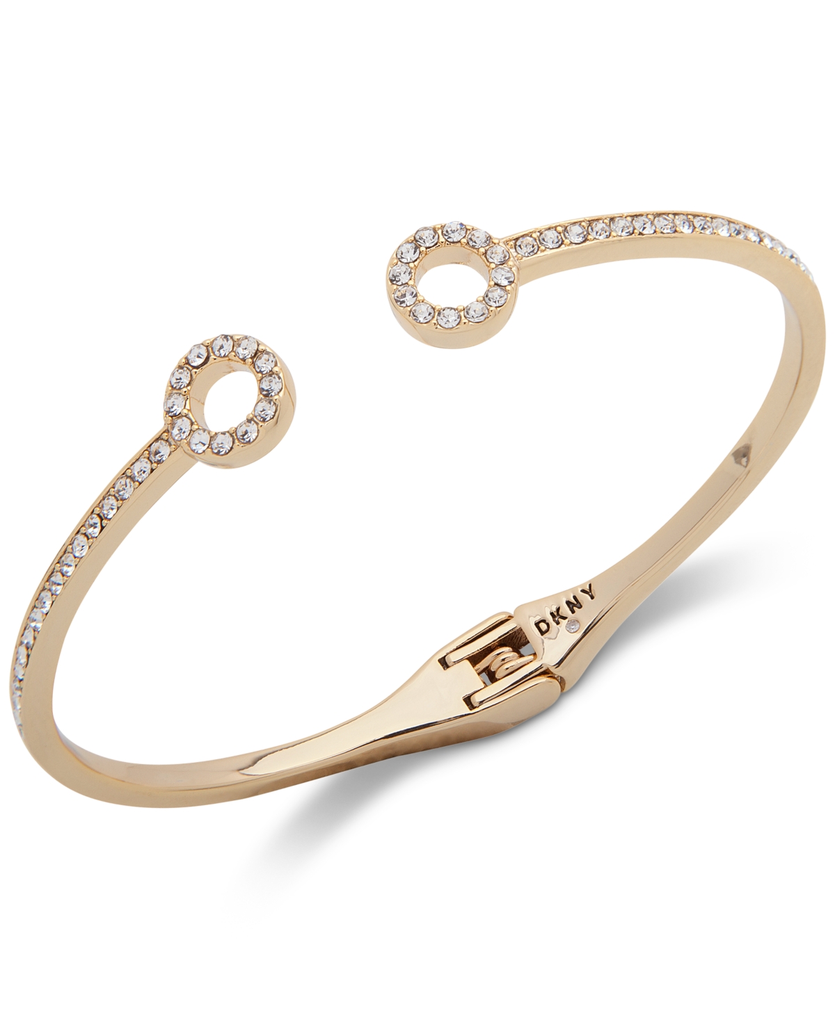 Pave Circle Cuff Bracelet - Gold