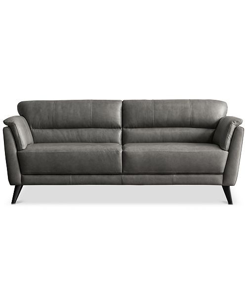 Furniture Lucais 83" Leather Sofa, Created for Macy's ...