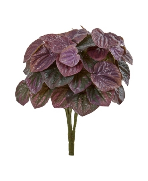 Nearly Natural 14" Peperomia Artificial Plant (set Of 6) (real Touch) In Purple