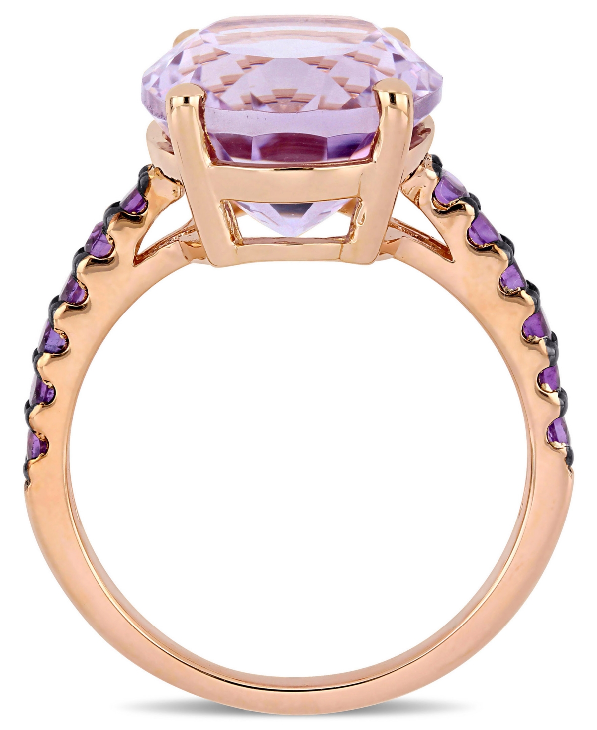 Pink Amethyst (7-7/8 ct.t.w.) Ring 18k Rose Gold over Sterling Silver