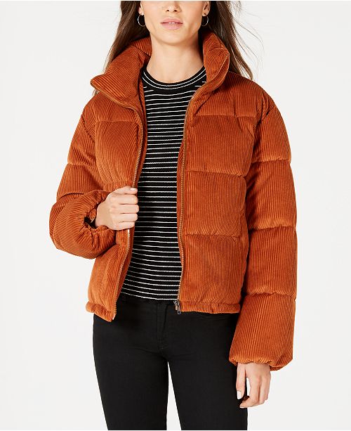 Collection B Juniors Cropped Corduroy Puffer Coat Reviews