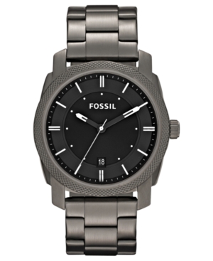 UPC 691464948122 product image for Fossil Men's Machine Gray Tone Stainless Steel Bracelet Watch 42mm FS4774 | upcitemdb.com