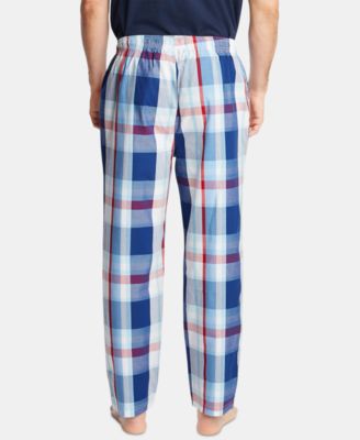 mens cotton plaid pajama pants