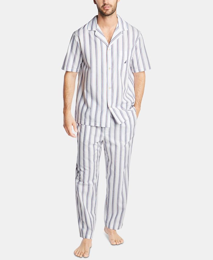 Nautica Men's Cotton Striped Pajama Shirt & Reviews - Pajamas & Robes ...