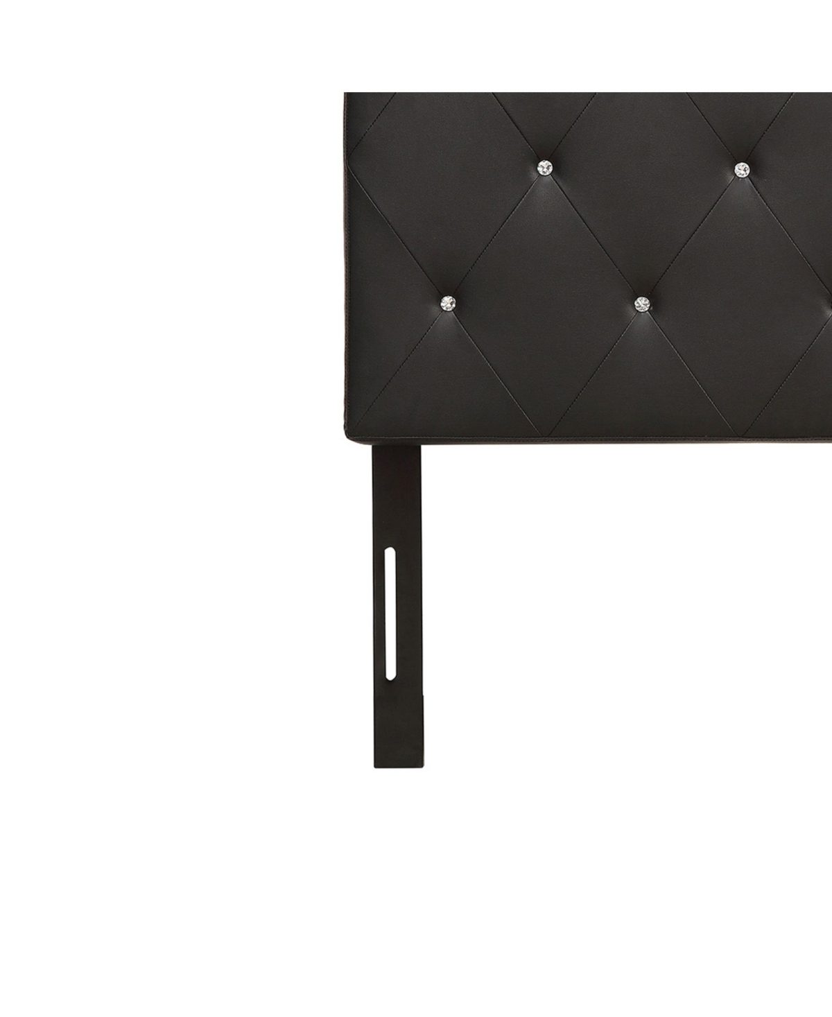 Ac Pacific Contemporary Crystal Diamond Tufted Headboard