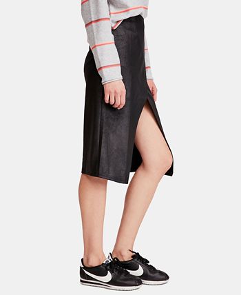 Whitney faux-leather deals pencil skirt
