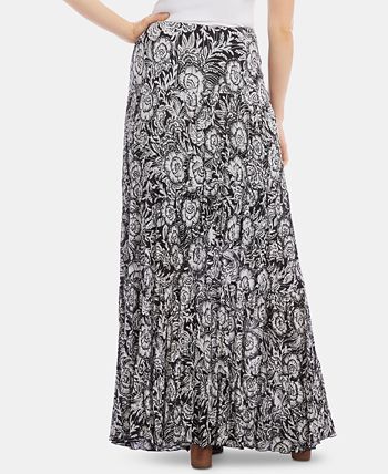 Karen kane crushed tiered maxi hot sale skirt