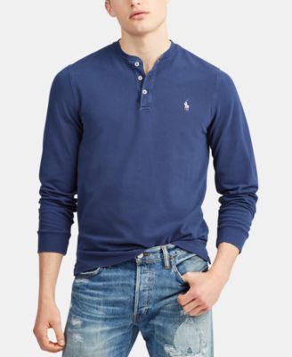 featherweight mesh long sleeve knit polo