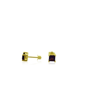 image of Amethyst (1 ct. t.w.) Stud Earrings Set in Gold Plated Sterling Silver