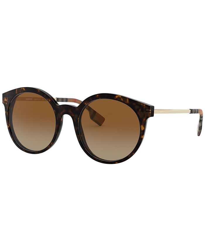 Burberry Polarized Sunglasses, BE4296 53 - Macy's