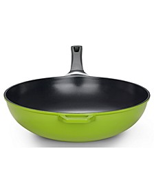 14" Green Earth Wok in PTFE-Free Non-Stick Smooth Ceramic