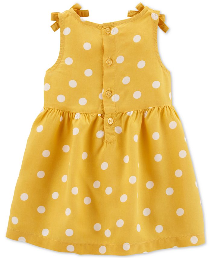 Baby Girl Bikini Kids Toddler Polka Dot Swimsuits Swimwear Beach Bathing Suit Bikinis Set Girls (Yellow, 0-6 Months