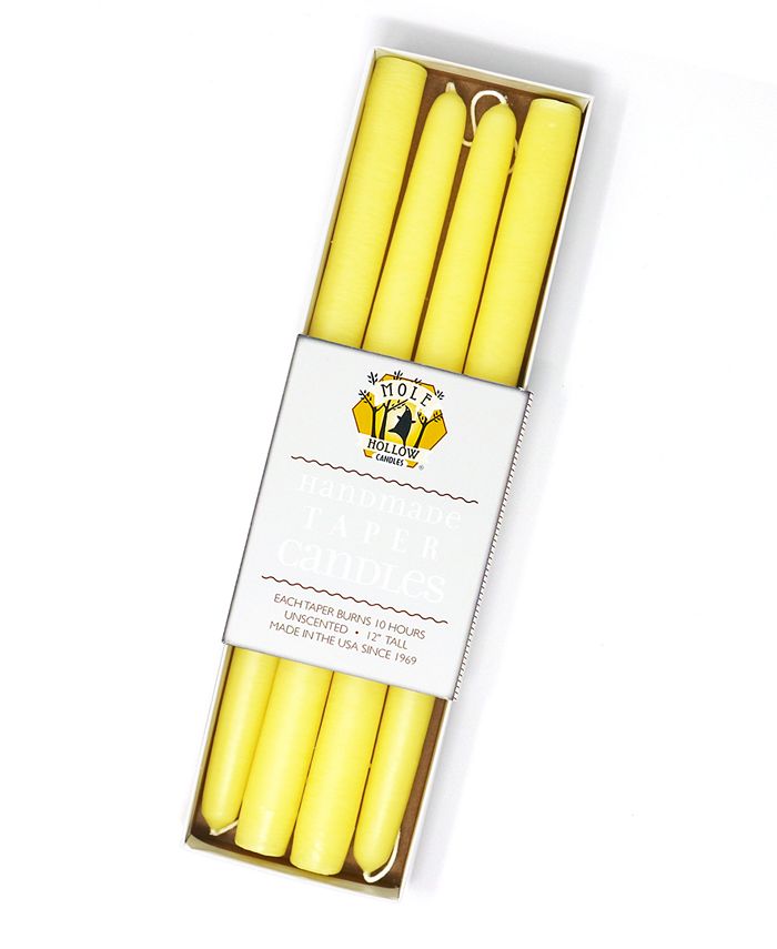 Mole Hollow Candles 12" Taper Candles, Set of 4 Macy's