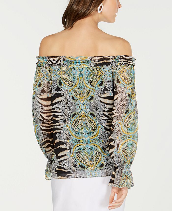 Inc International Concepts Inc Off The Shoulder Zebra Print Blouse Created For Macy S And Reviews