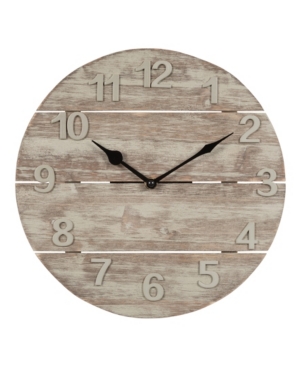La Crosse Technology La Crosse Clock 404-3430w 12" Sun Washed Wood Wall Clock In Light Brown