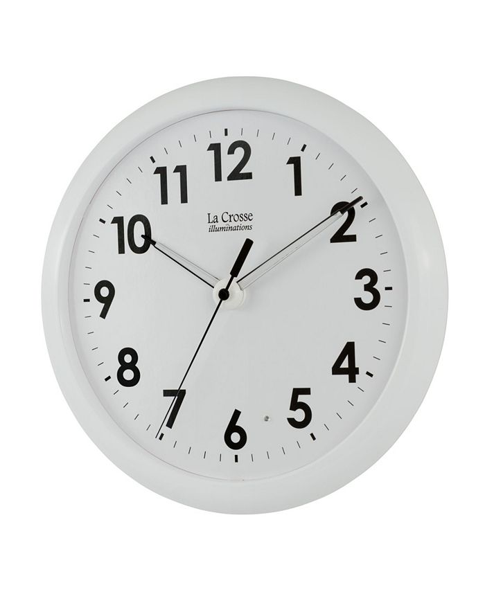 La Crosse Technology La Crosse Illuminations 10" Analog Wall Clock with Glowing Hands Macy's