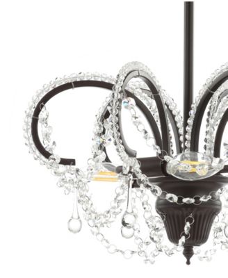 Caroline 16" Metal/Crystal LED Adjustable Pendant