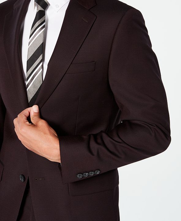 Calvin Klein Men's X-Fit Slim-Fit Stretch Burgundy ...