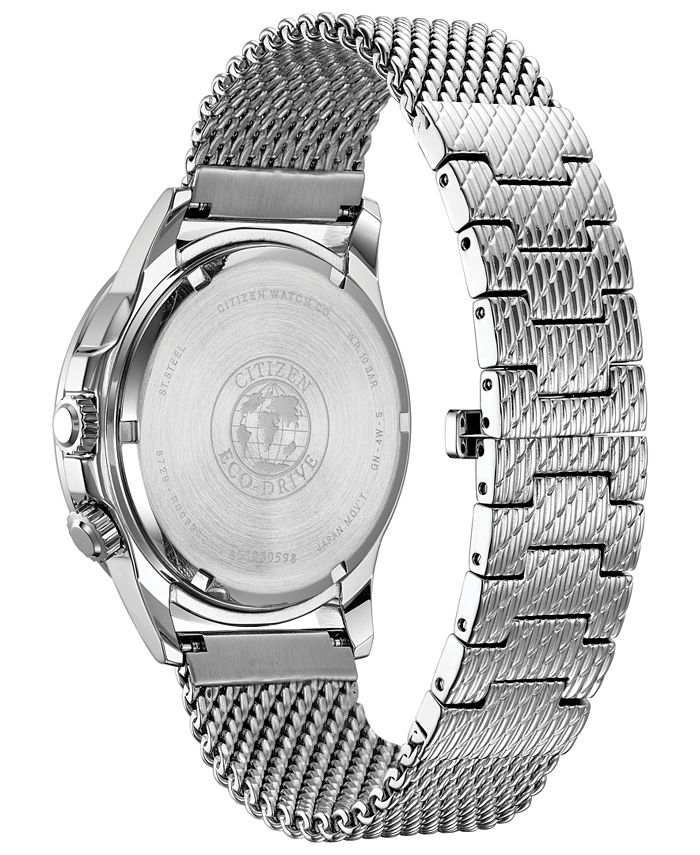 Citizen Eco-Drive Men's Calendrier Stainless Steel Mesh Bracelet Watch ...