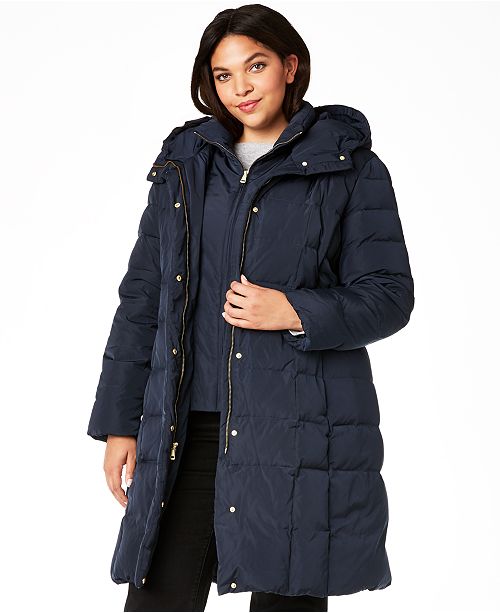 Cole Haan Signature Plus Size Layered Down Puffer Coat Reviews