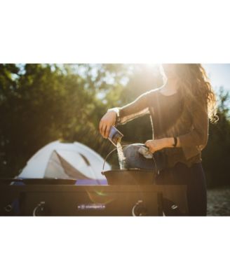 2-Burner Base Camp Stove with Cast Iron Burners and Stand