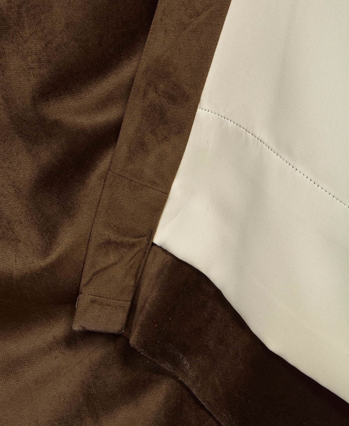 Half Price Drapes Java Signature Velvet Blackout Curtain In Brown