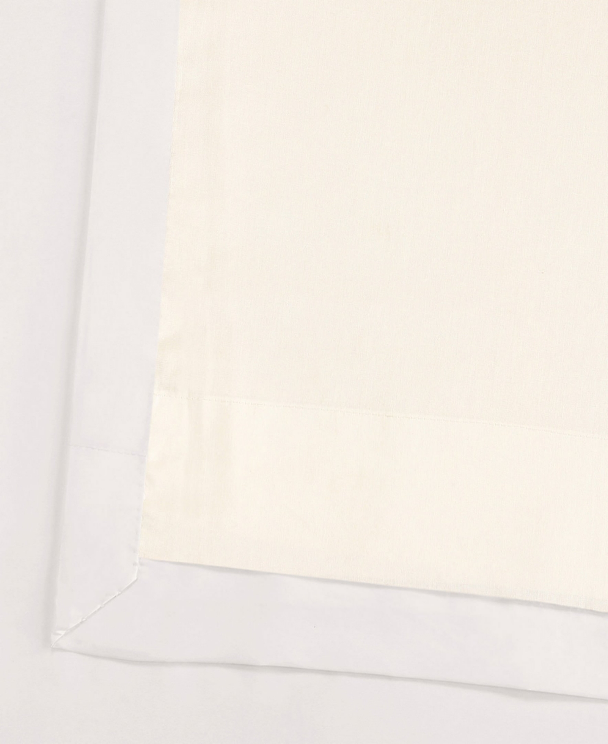 Half Price Drapes Eggshell Solid Faux Silk Taffeta Room Darkening Curtain In Cream