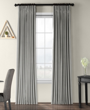 Exclusive Fabrics & Furnishings Signature Blackout Extra Wide Velvet Panel, 100" X 108" In Silver