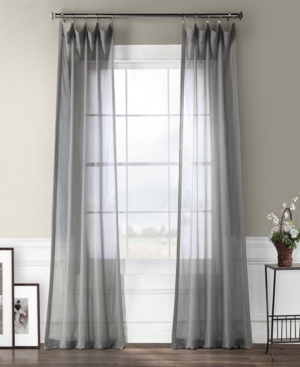 Shop Exclusive Fabrics & Furnishings Sheer Curtain Panel, 50" X 84" In Medium Gre