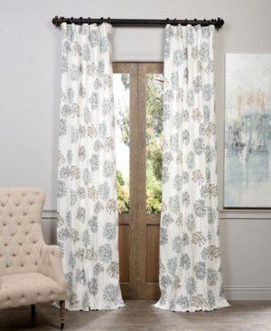 Exclusive Fabrics & Furnishings Allium Cotton Panel, 50" X 96" In Pastel Blu