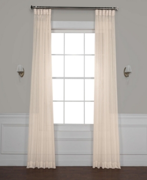 Exclusive Fabrics & Furnishings Sheer Curtain Panel, 50" X 120" In Light Beig