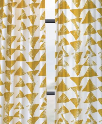 Geometric Printed Cotton Room Darkening Curtain