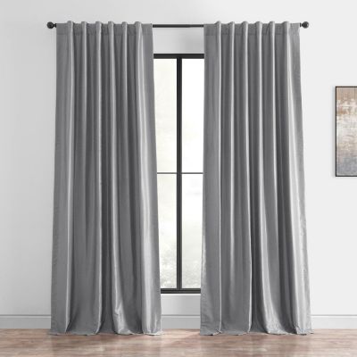 Vintage Textured Faux Dupioni Silk Blackout Curtain