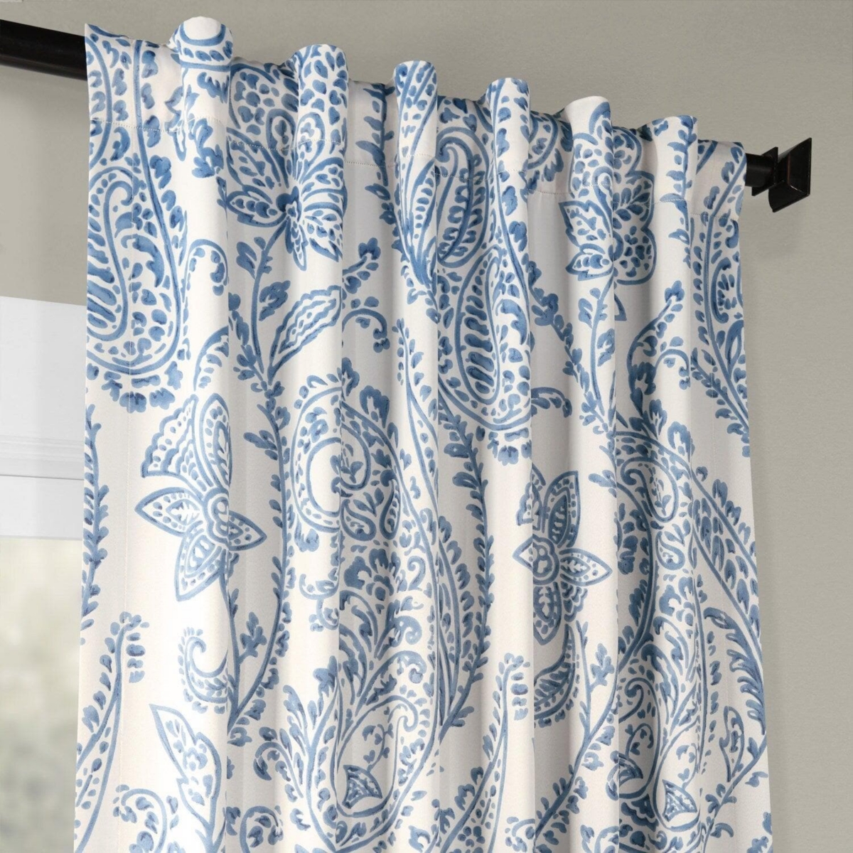 Half Price Drapes Tea Time Floral Room Darkening Curtain