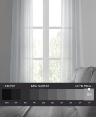 Textured Faux Linen Sheer Curtain