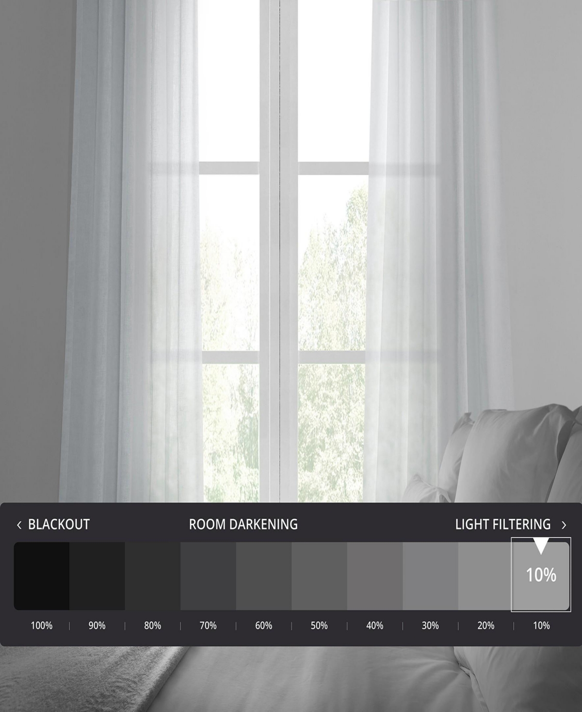 Half Price Drapes Aspen White Textured Faux Linen Sheer Curtain