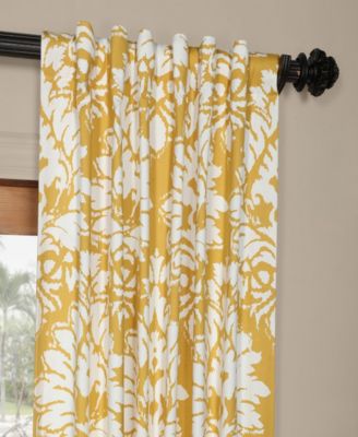 Floral Printed Cotton Room Darkening Curtain
