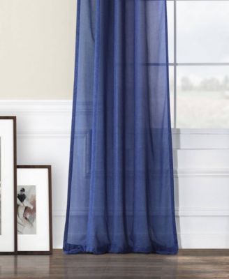 Textured Faux Linen Sheer Curtain