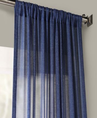 Textured Faux Linen Sheer Curtain