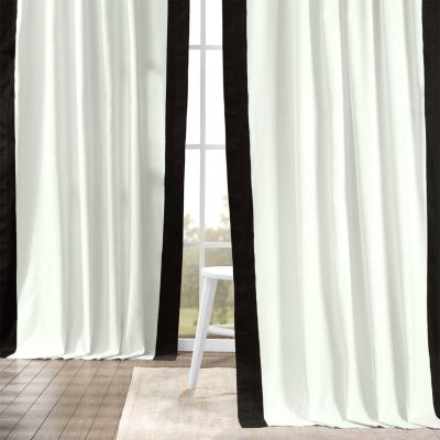 Bordered Vertical Printed Cotton Curtain