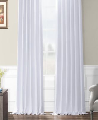 Crisp White French Linen Room Darkening Curtain
