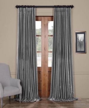 Exclusive Fabrics & Furnishings Blackout Extra Wide Faux Silk Panel, 100" X 96" In Dark Grey