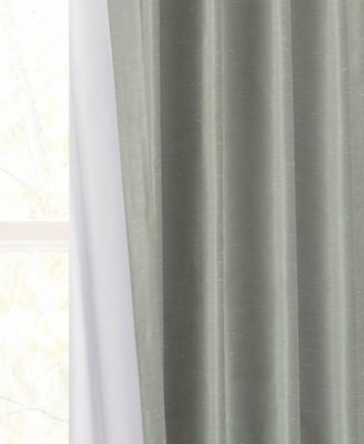 Extra Wide Vintage Textured Faux Dupioni Silk Blackout Curtain