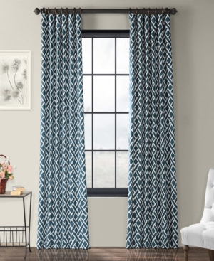 Exclusive Fabrics & Furnishings Martinique Cotton Panel, 50" X 108" In Blue
