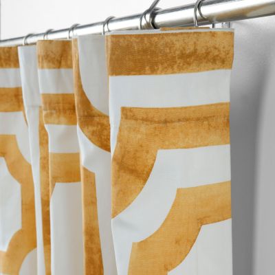 Geometric Printed Cotton Room Darkening Curtain