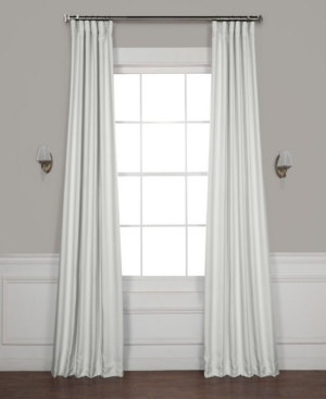 Exclusive Fabrics & Furnishings Blackout Faux Linen Panel, 50" X 120" In White Smoke