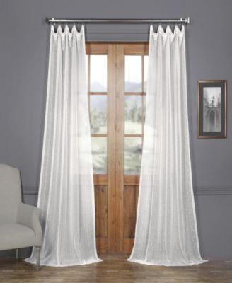 Montpellier Striped Linen Sheer 50" x 108" Curtain Panel