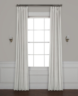 Exclusive Fabrics & Furnishings Heritage Plush Velvet Panel, 50" X 108" In White Smoke