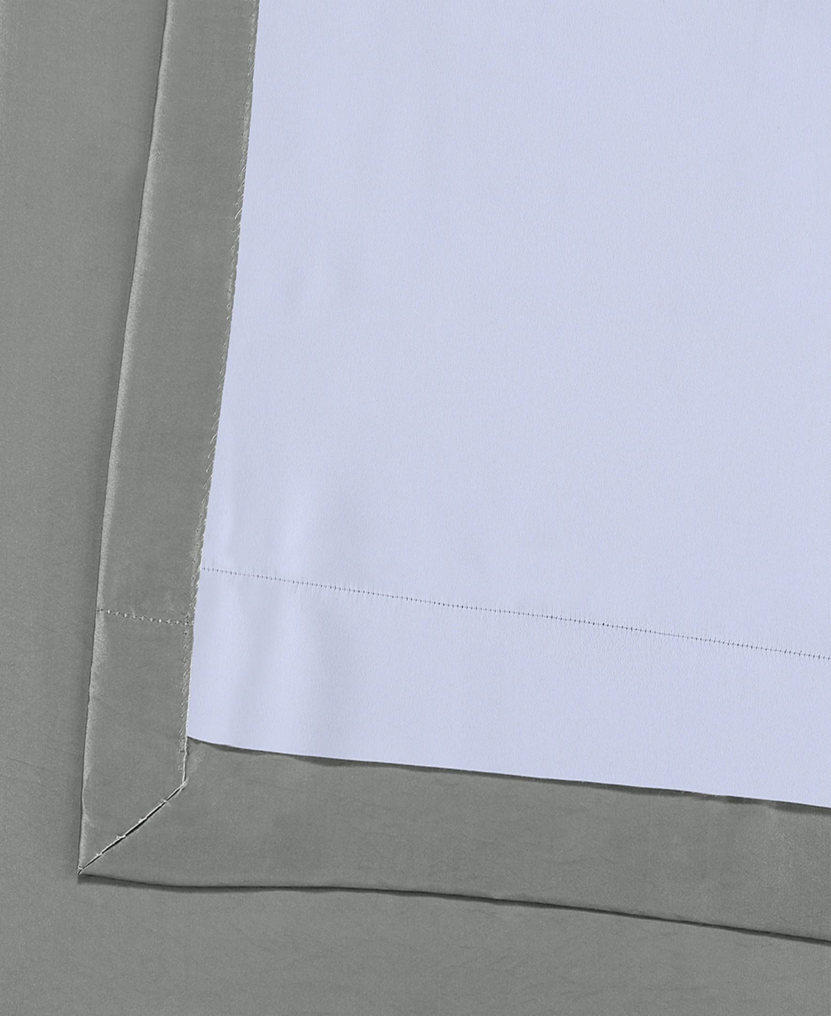 Half Price Drapes Platinum Faux Silk Taffeta Blackout Curtain In Grey