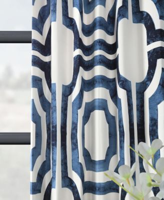 Geometric Printed Cotton Room Darkening Curtain